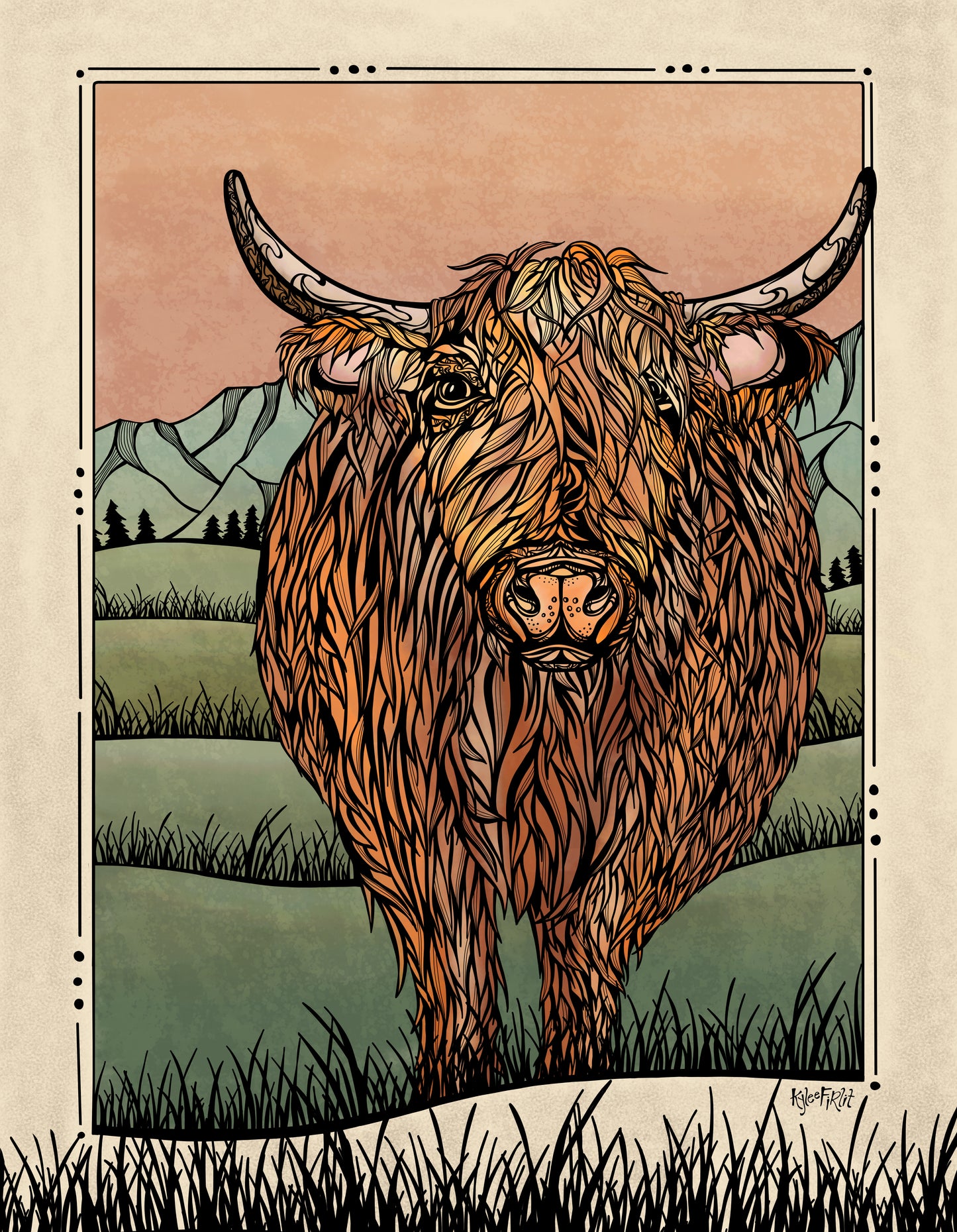Highland Cow Print