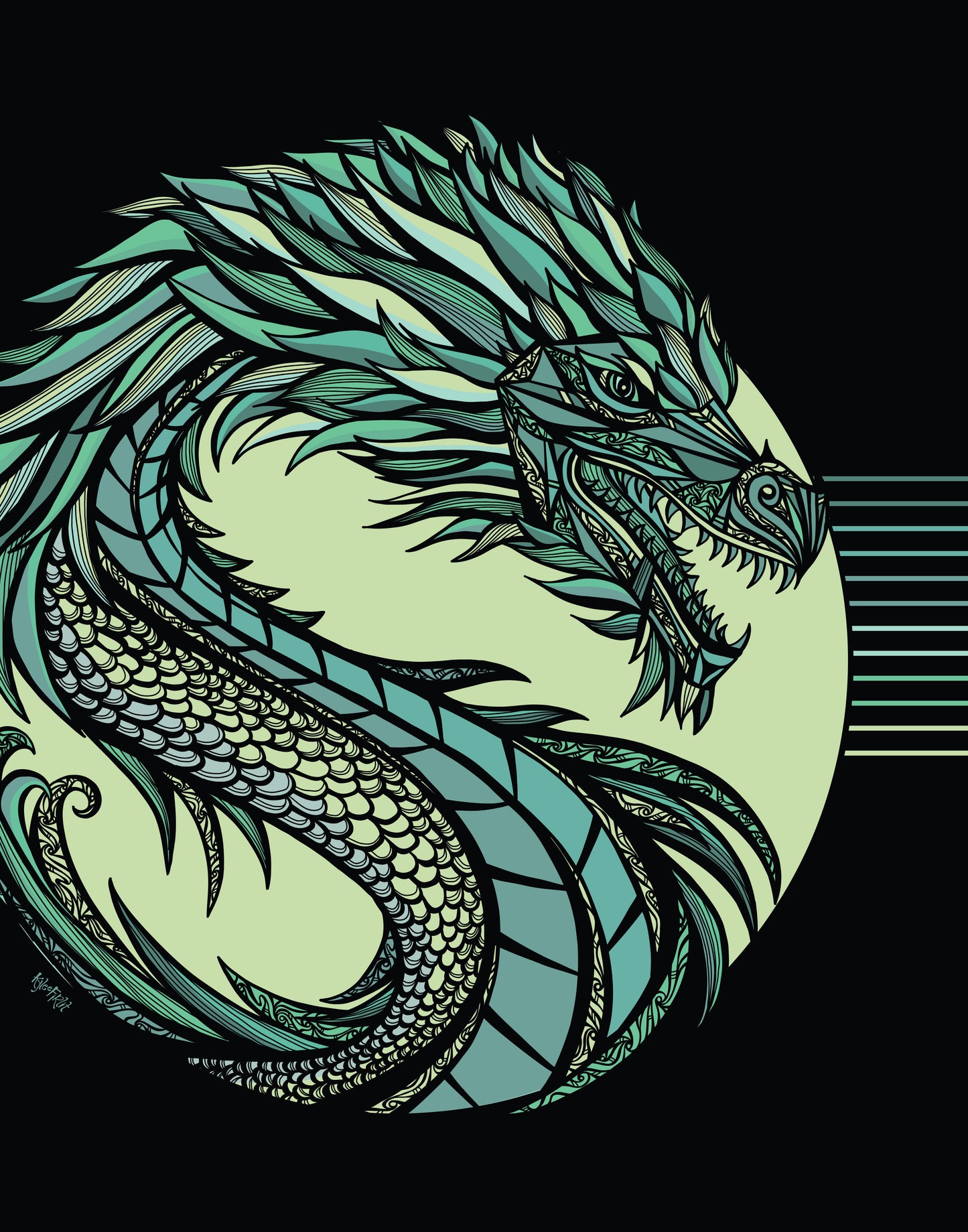 Wood Dragon Print