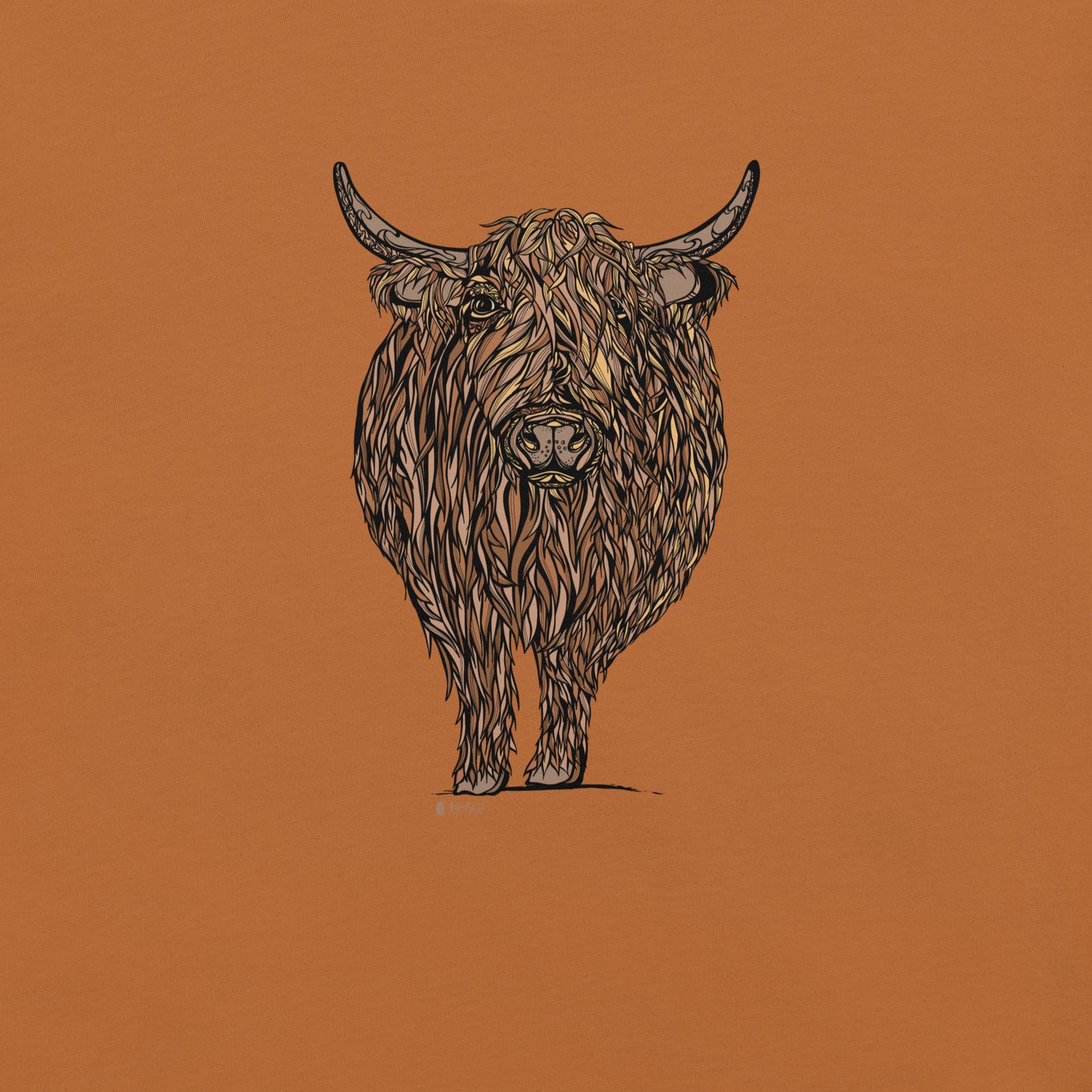 Highland Cow Color Unisex T-shirt