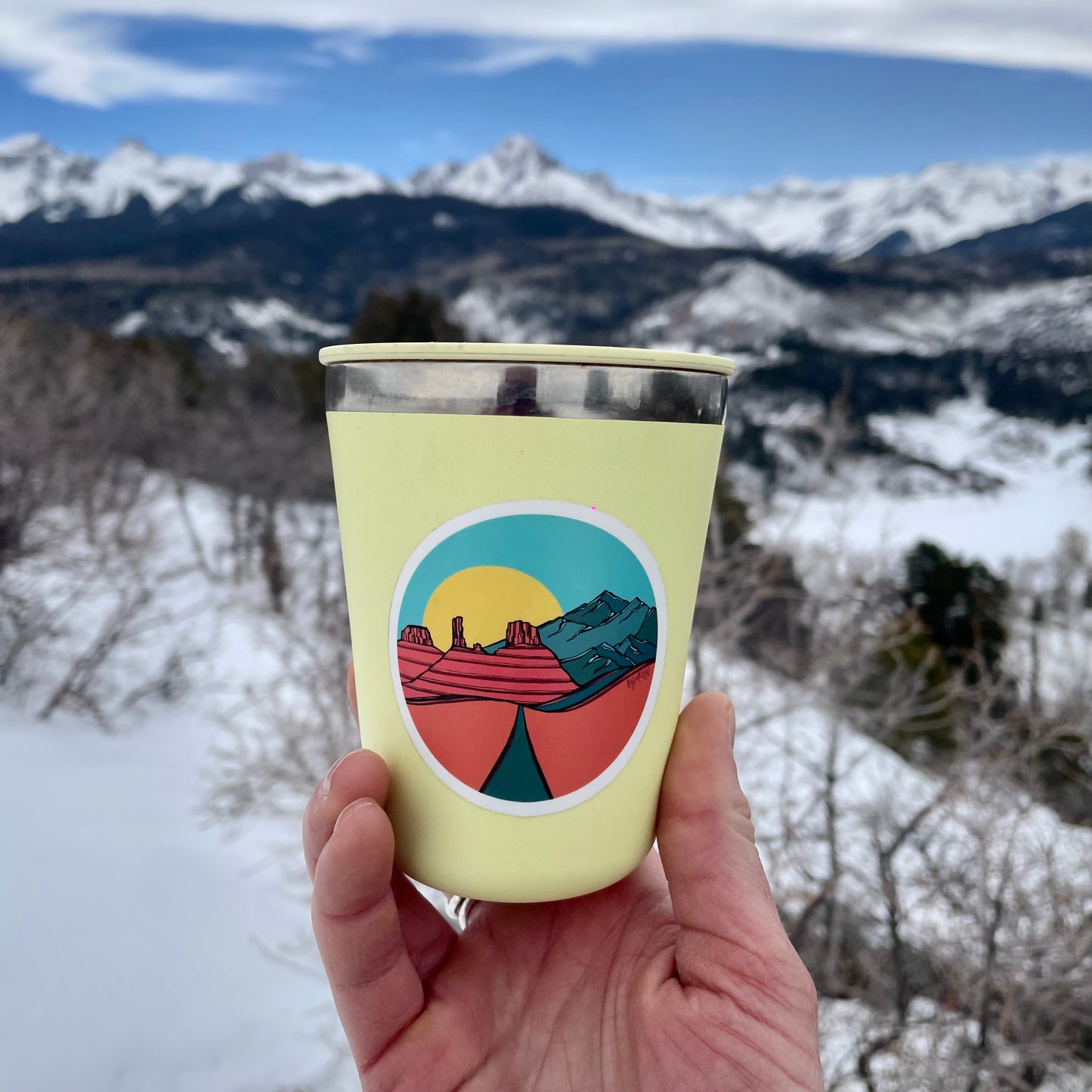 Desert to Mountains Sticker