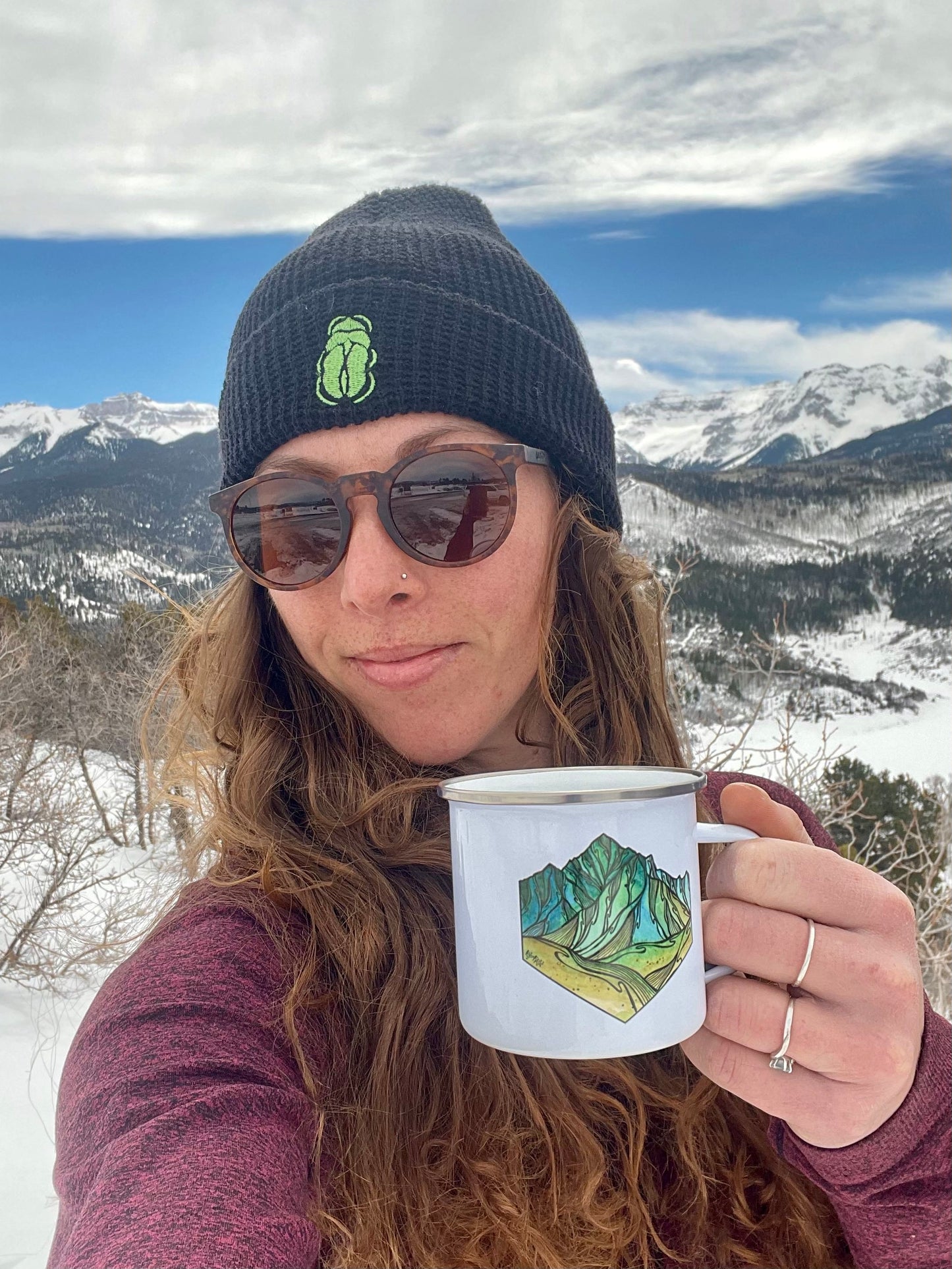 Scarab Beetle Waffle Beanie