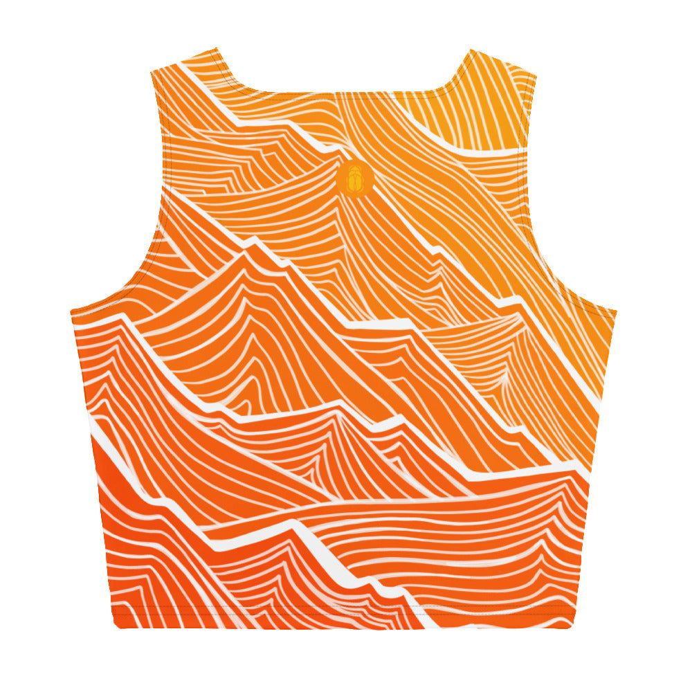 Mountain Ridge Crop Top | Sunset Gold