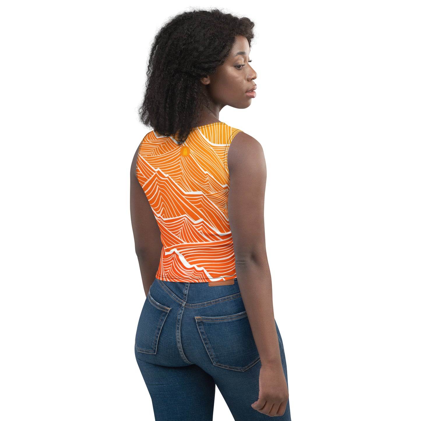 Mountain Ridge Crop Top | Sunset Gold