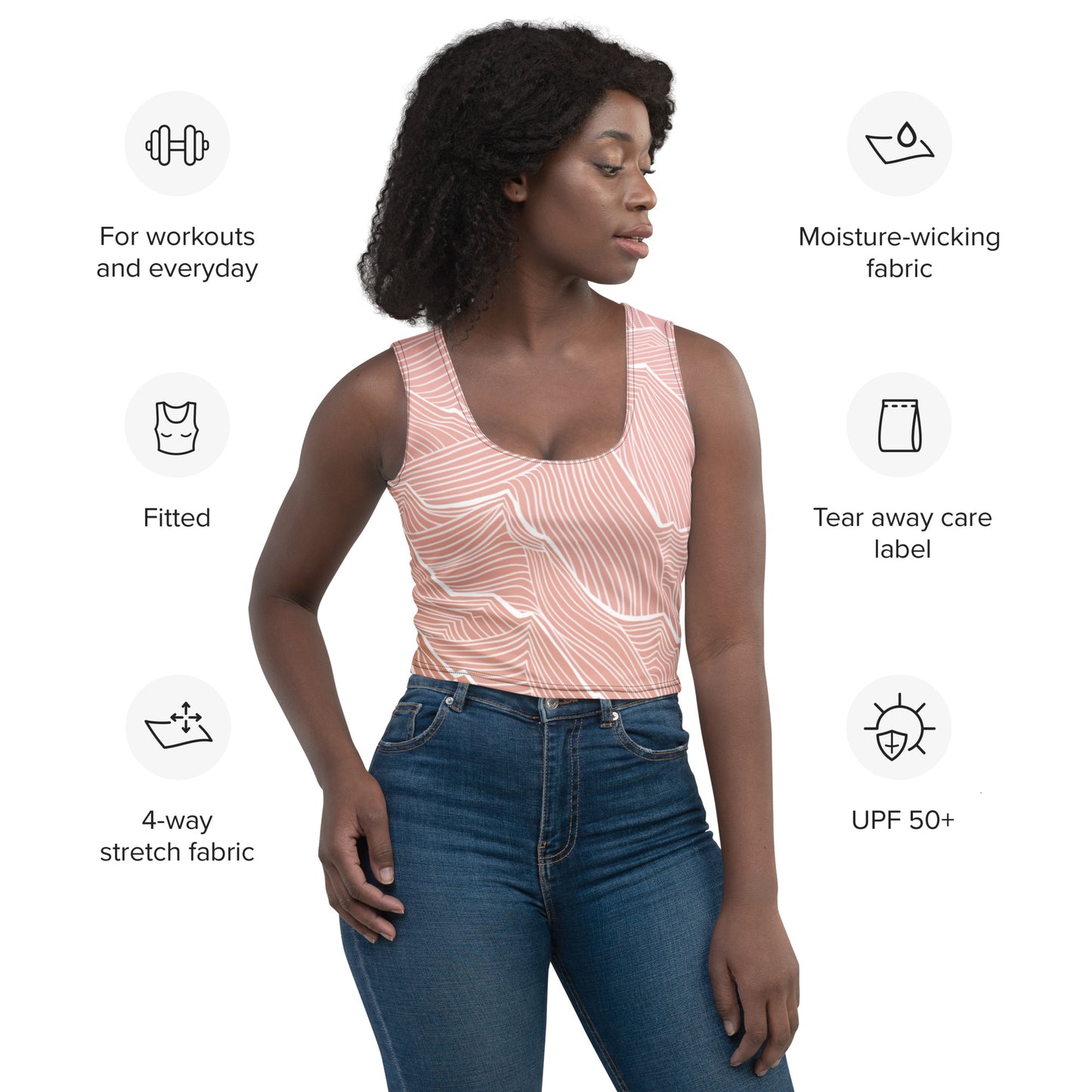 Mountain Ridge Crop Top | Dusty Rose