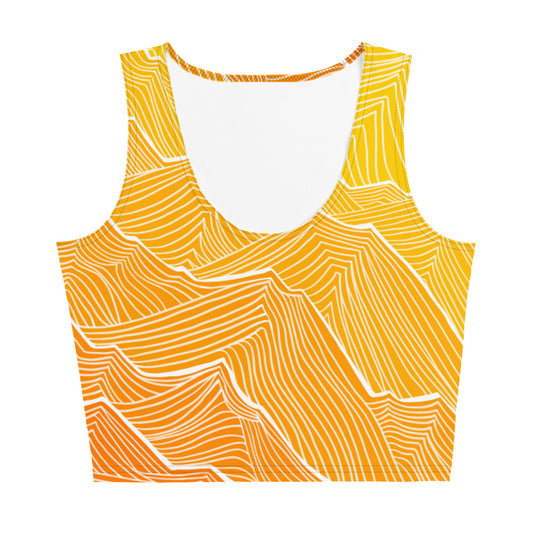 Mountain Ridge Crop Top | Sunset Gold
