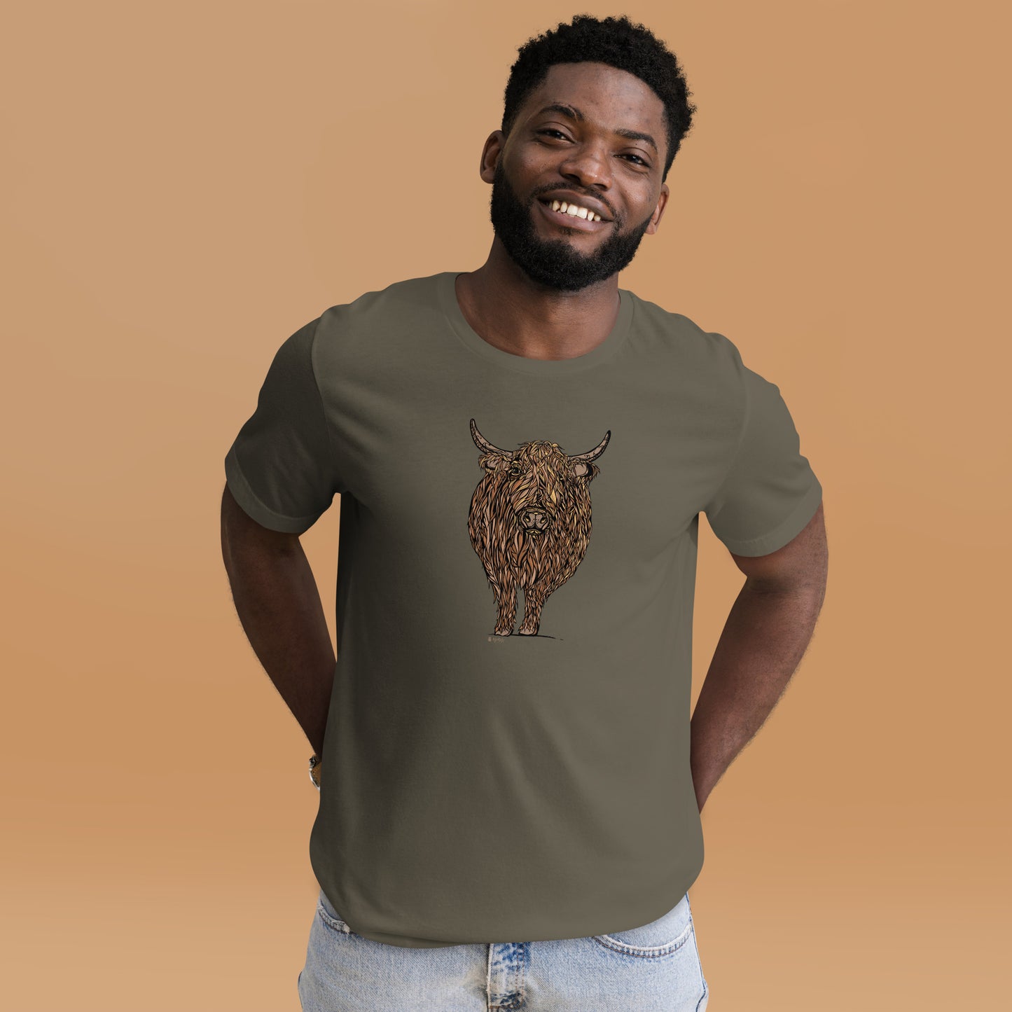 Highland Cow Color Unisex T-shirt