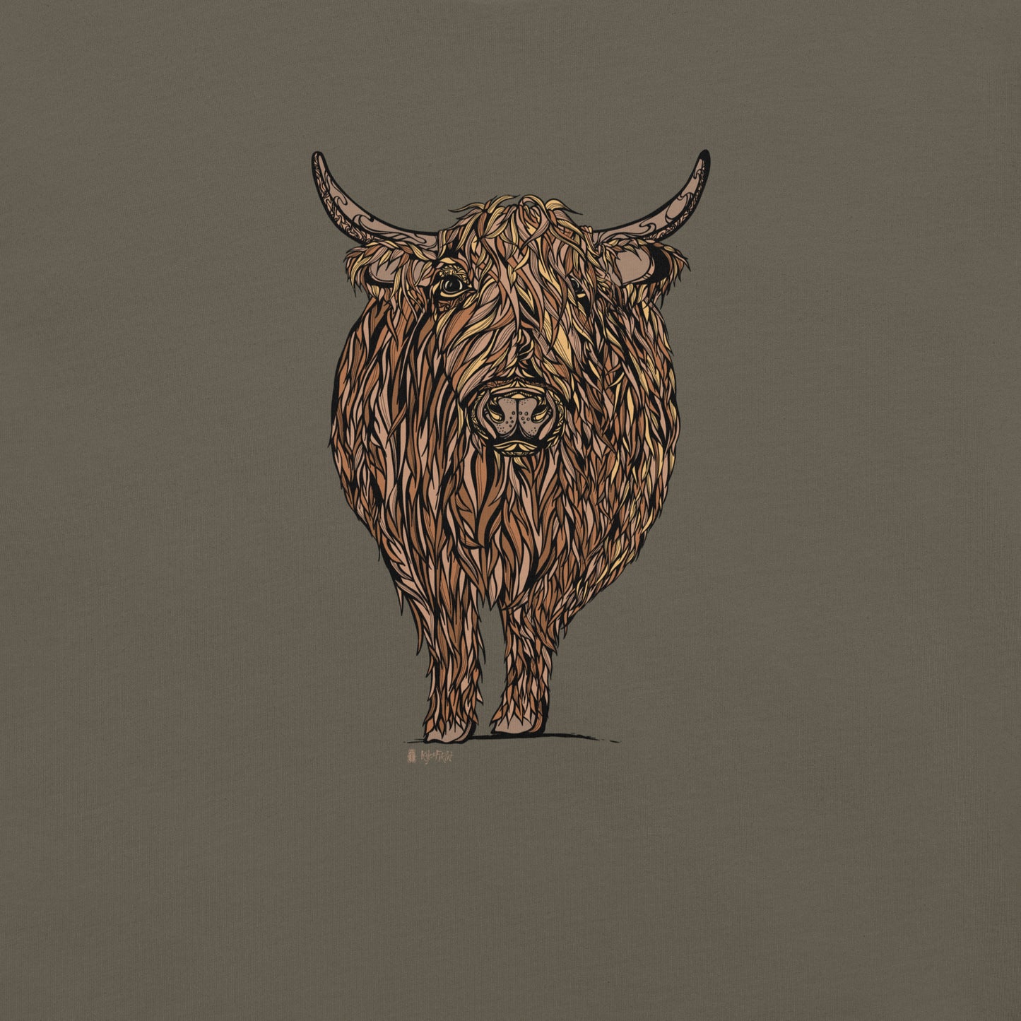 Highland Cow Color Unisex T-shirt