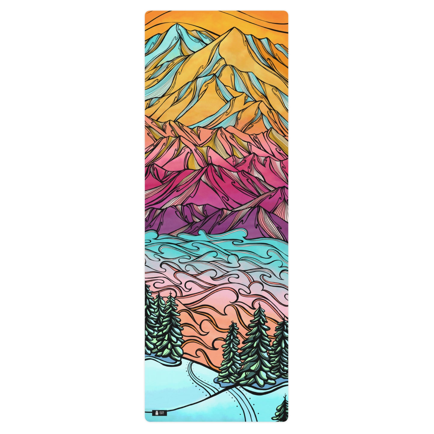 Cotton Candy Turns Yoga Mat