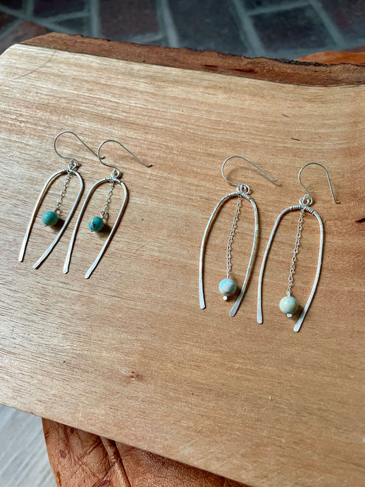 Turquoise Arch Earrings
