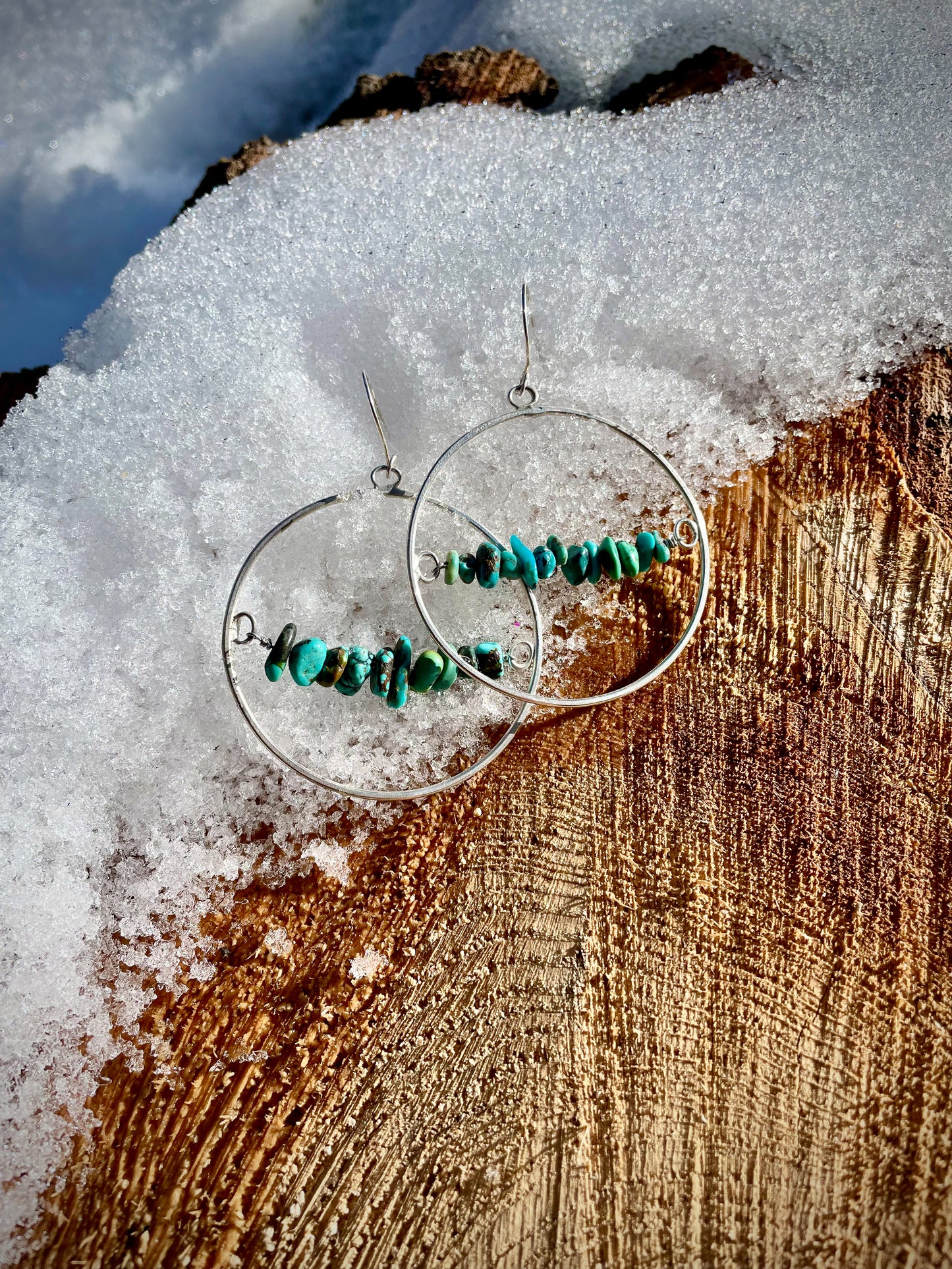 Turquoise Hoop Earrings