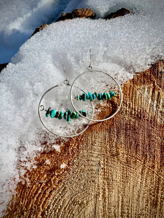 Turquoise Hoop Earrings