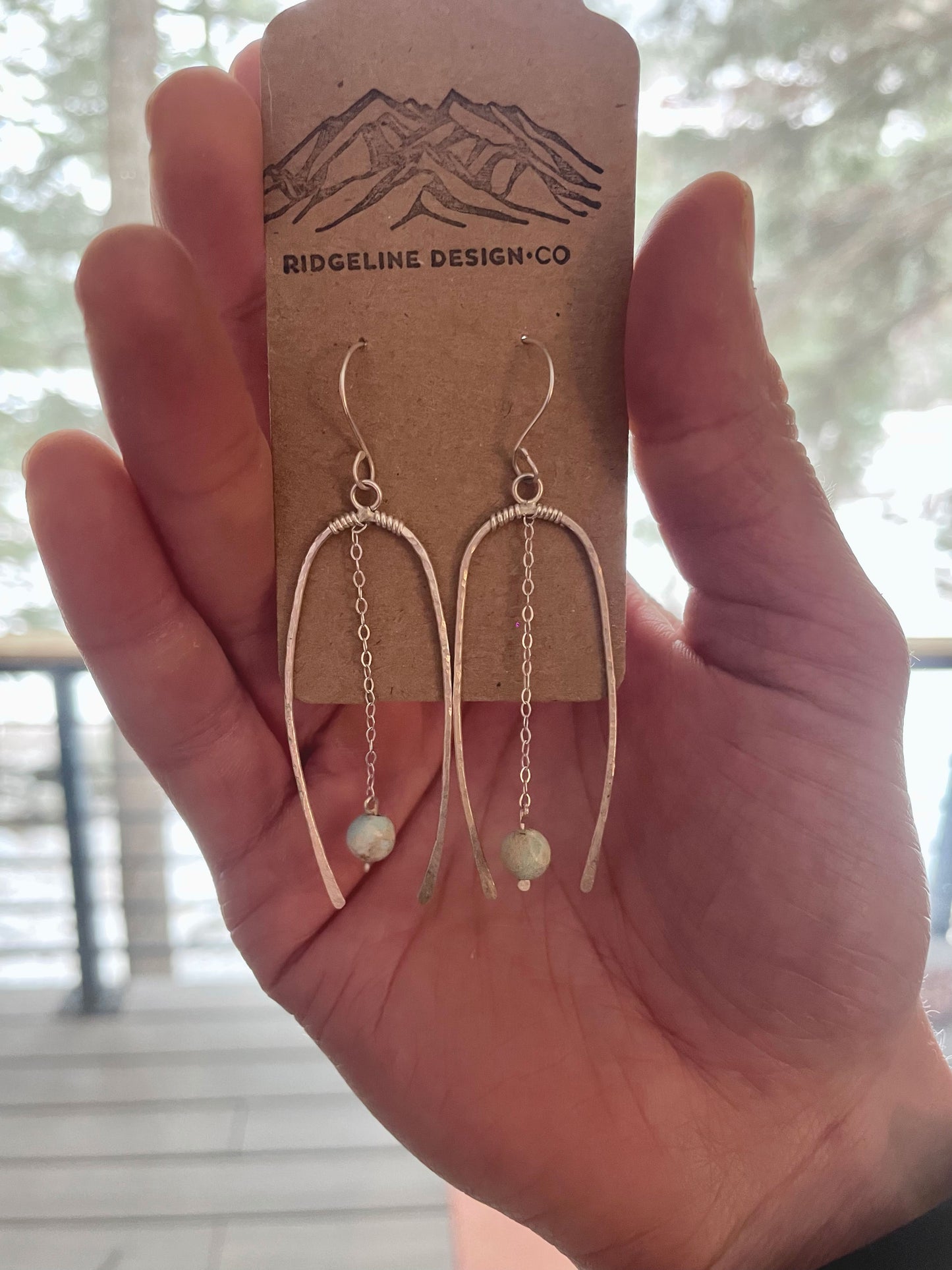 Turquoise Arch Earrings