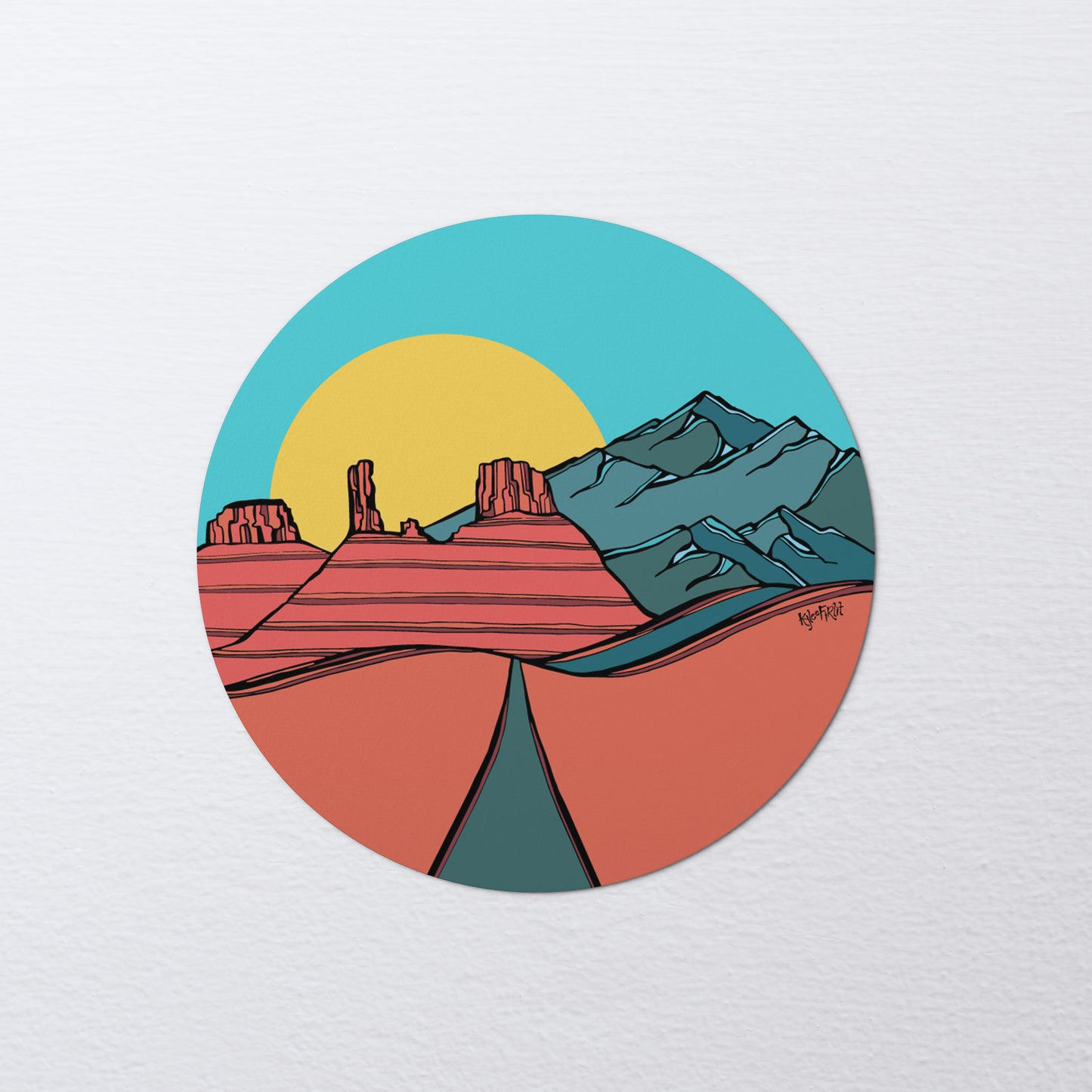 Desert to Mountains Sticker