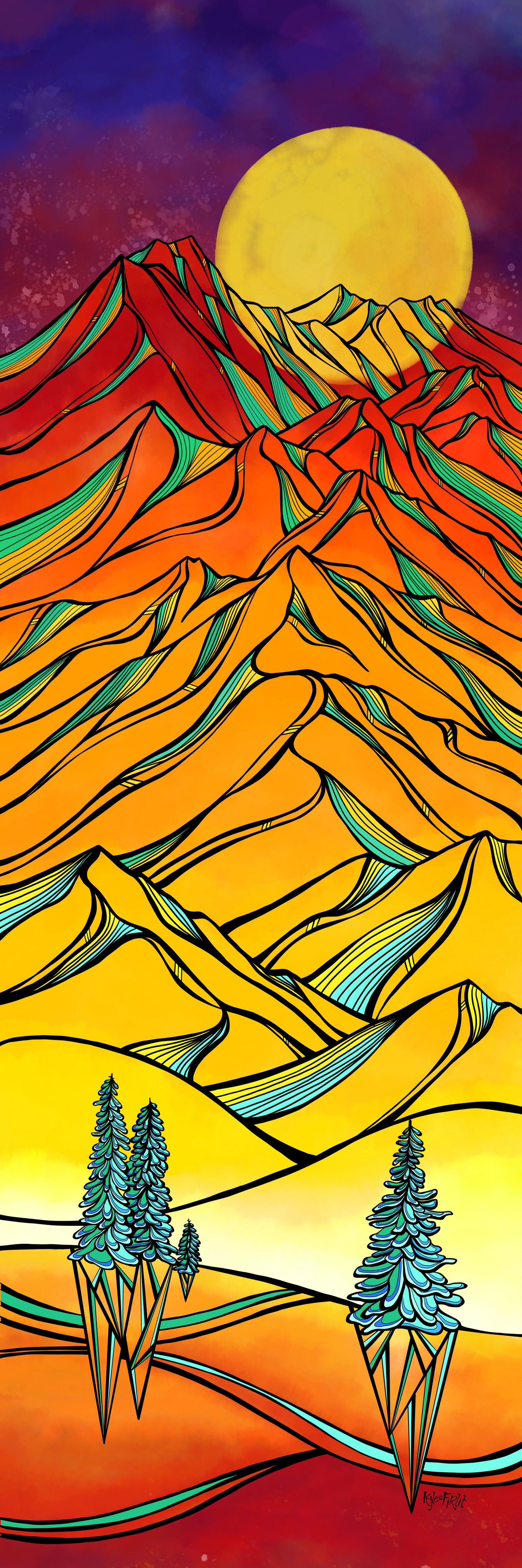Mountain Moonrise Print