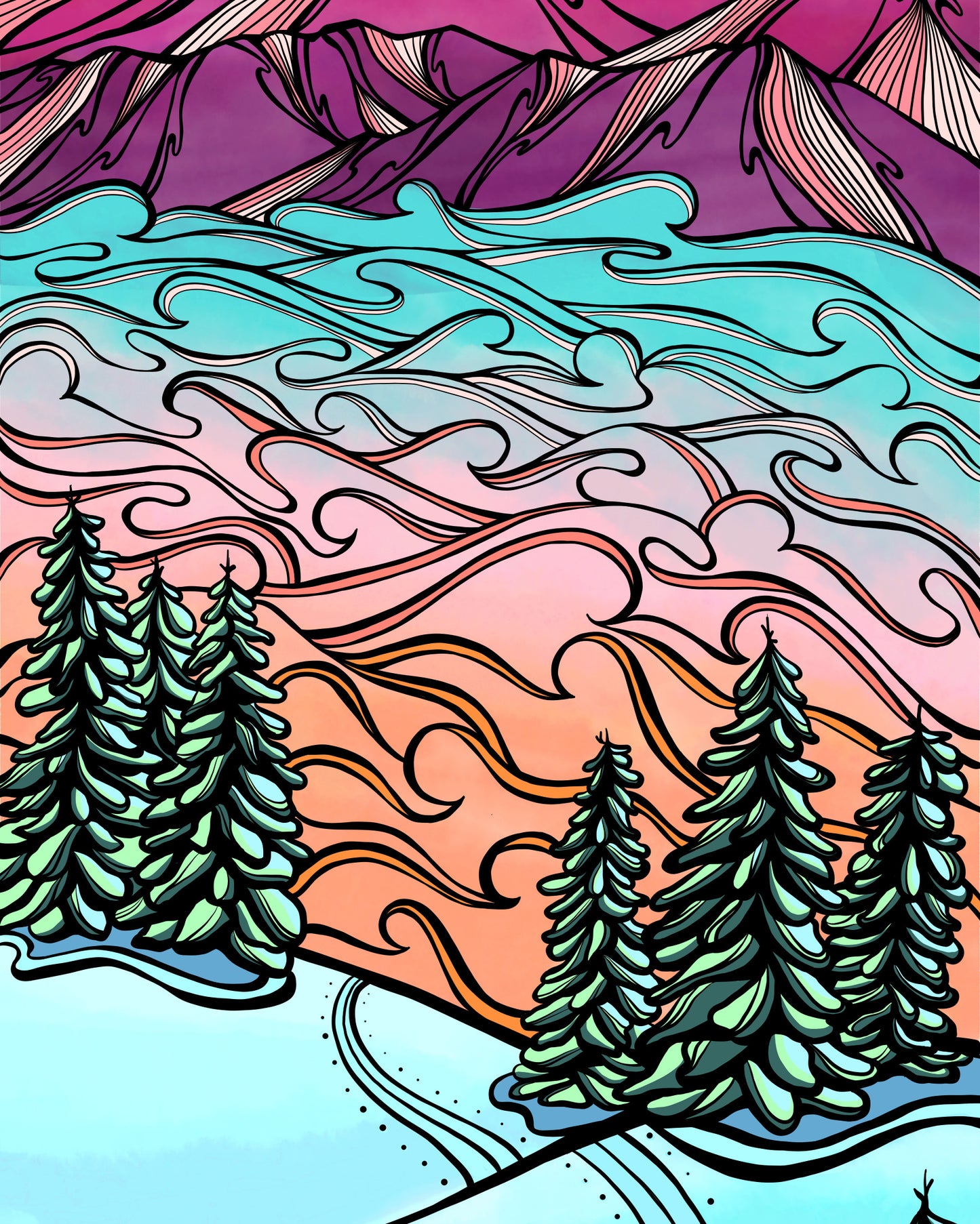 Cotton Candy Turns Print